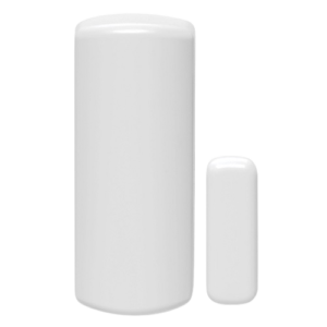 Two white cylindrical containers of different sizes on a white background.
