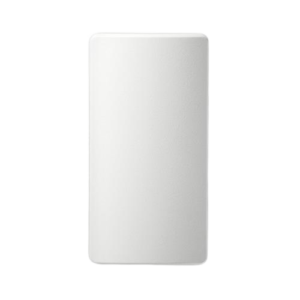 A plain white rectangular object with rounded edges.
